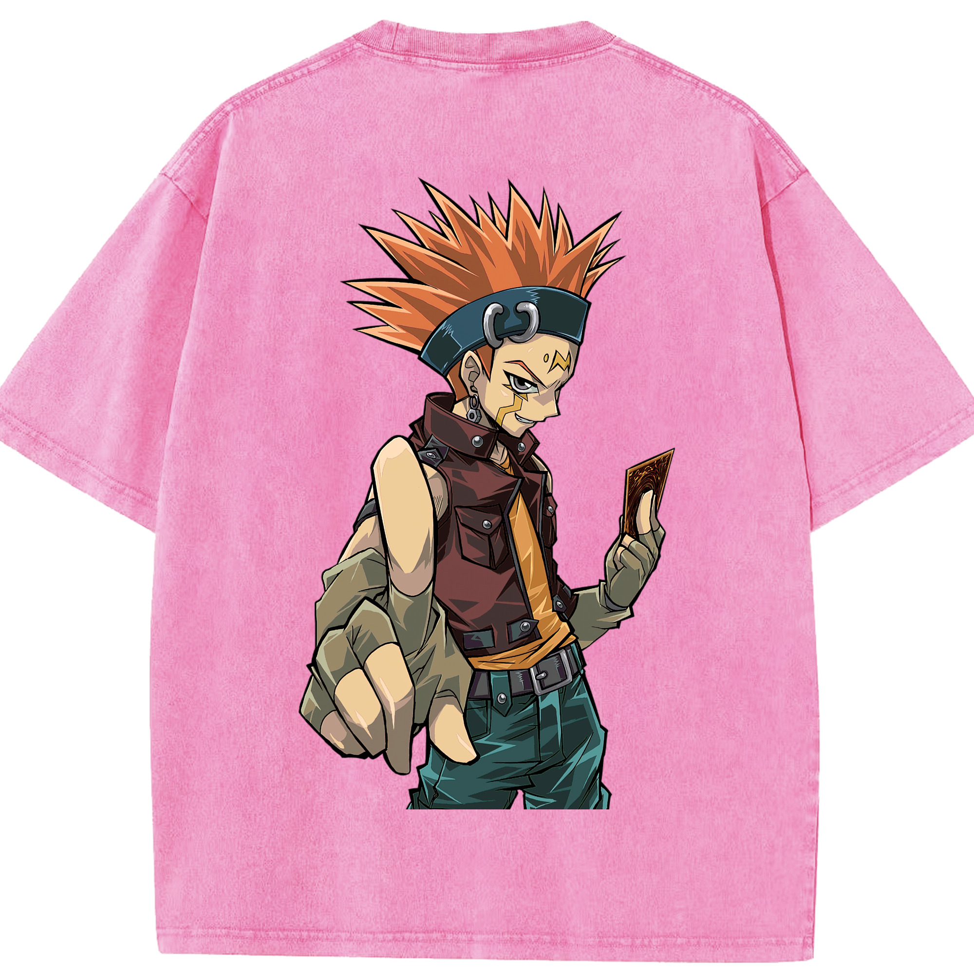 （画像用） 遊☆戯☆王 Yu-Gi-Oh! 綿100% ヴィンテージ風 半袖Tシャツ（背面プリント）